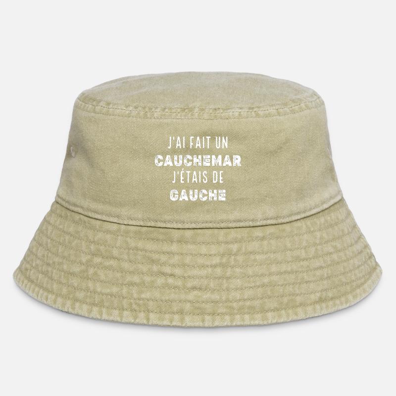 Ich hatte einen Albtraum, ich war links - Vintage Bucket Hat - Vintage Beige