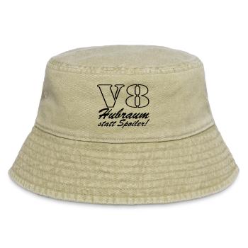 V8,Muscle-Car,Werkstatt,Garage,Auto,Tuning,(25) - Vintage Bucket Hat - Vintage Beige - Vorne