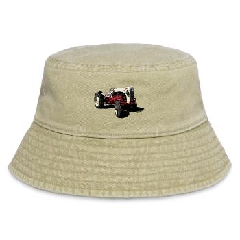 Vintage Tractor "Challenger" 8N - Vintage Bucket Hat - vintage beige - Front