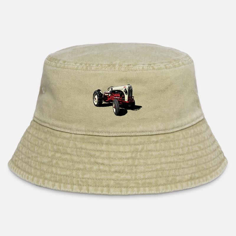 Oldtimer Traktor 8N - Vintage Bucket Hat - Vintage Beige