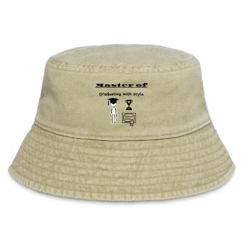 Meister des Abschlusses mit Stil - Vintage Bucket Hat - Vintage Beige - Vorne
