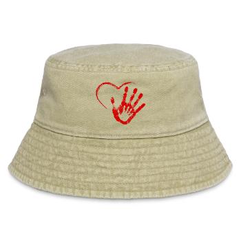 MAIN DANS LA MAIN ROUGE - Bob vintage - beige vintage - Devant