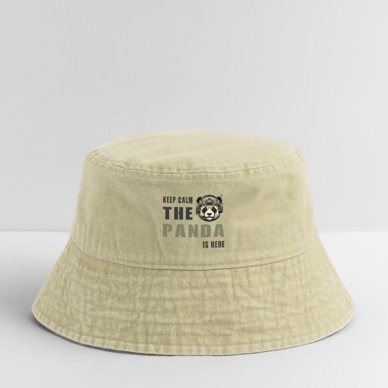 Taktischer Panda – Keep Calm Vintage Bucket Hat