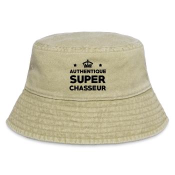 Authentischer Super Hunter - Vintage Bucket Hat - Vintage Beige - Vorne