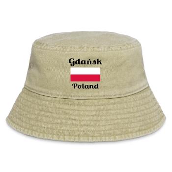 Gdańsk, Polen - Stilvolle Drucke - Vintage Bucket Hat - Vintage Beige - Vorne