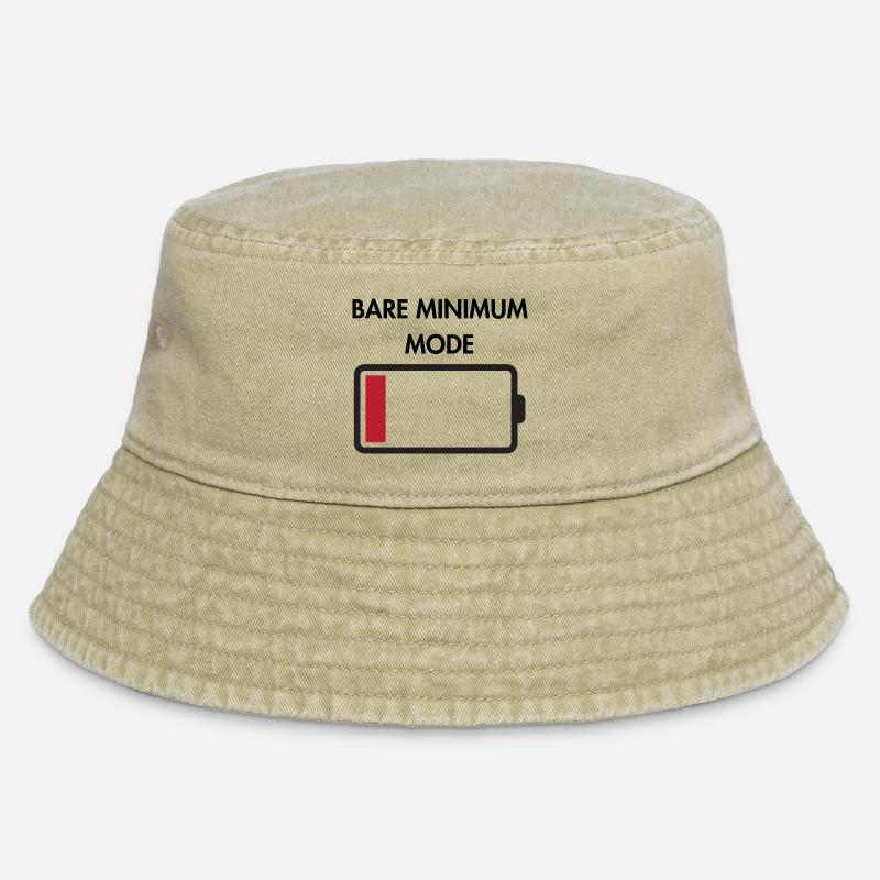 Bare minimum mode - Vintage Bucket Hat - vintage beige
