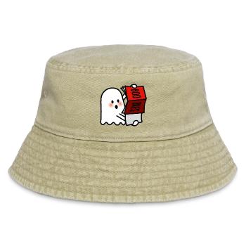 Boobies BOO BIES freches Halloween Erotik Magazin - Vintage Bucket Hat - Vintage Beige - Vorne