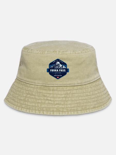 Furkapass, Schweiz - Vintage Bucket Hat - Vintage Beige