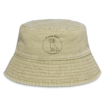 dackel kennt koa stress - Vintage Bucket Hat - Vintage Beige - Vorne