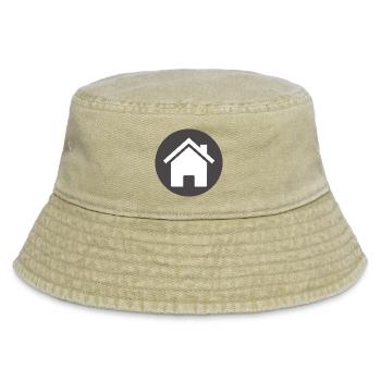 building house homes architektur haus gebaeude206 - Vintage Bucket Hat - Vintage Beige - Vorne