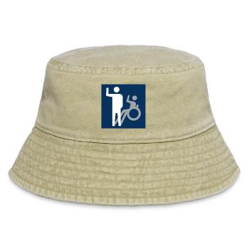 Nicht alle Behinderungen sind sichtbar * - Vintage Bucket Hat - Vintage Beige - Vorne