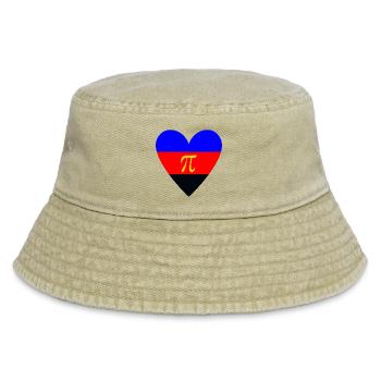 Polyamorie Pride Herzdesign - Vintage Bucket Hat - Vintage Beige - Vorne