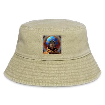 Portrait Woman 02 - Vintage Bucket Hat - vintage beige - Front