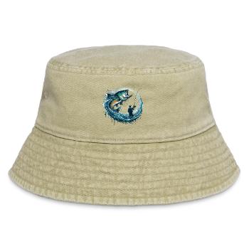 Fishing Dynamic Gift - Vintage Bucket Hat - vintage beige - Front