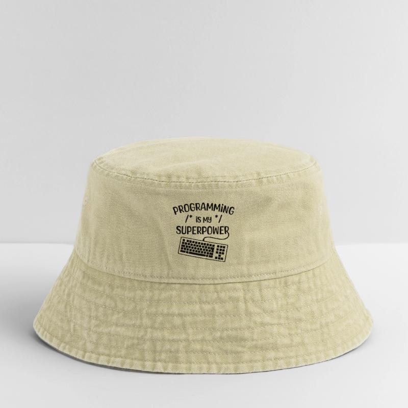 Computer Freak Statement Developer Programmer Vintage Bucket Hat