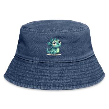 Stegosaurus Baby Dino Babydino Dinobaby Gift - Vintage Bucket Hat - vintage denim - Front
