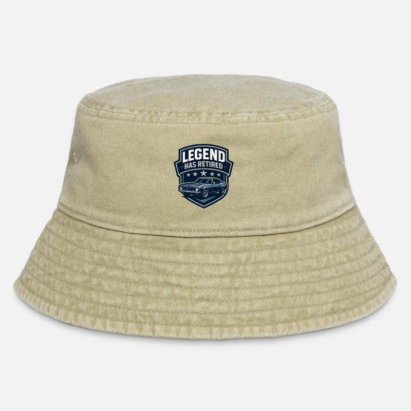 Legend Has Retired - Vintage Bucket Hat - vintage beige