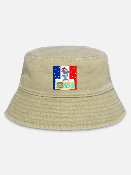 FRANKREICH ICH BIN KALTE HAIE - Vintage Bucket Hat - Vintage Beige