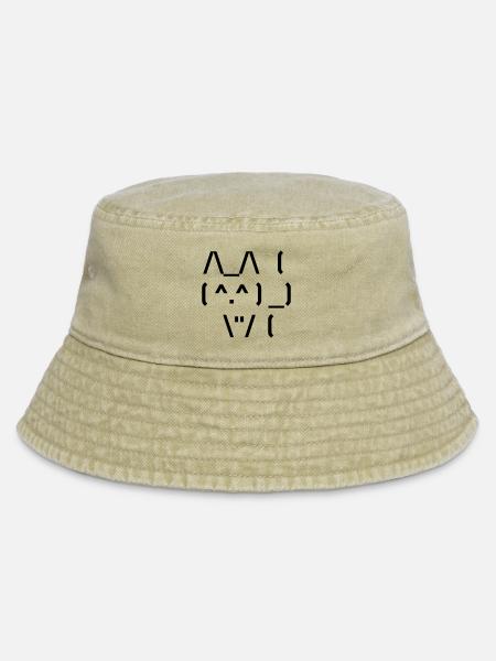 Süße Katze ASCII - Vintage Bucket Hat - Vintage Beige