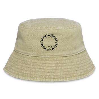 Mystic Yule Kranz mit Monden, Zweigen und Sterne - Vintage Bucket Hat - Vintage Beige - Vorne