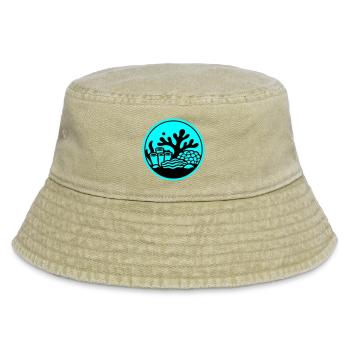 Korallen Symbol Korallenriff Ozean - Vintage Bucket Hat - Vintage Beige - Vorne