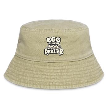 Egg Dealer - Chicken Keeper - Vintage Bucket Hat - vintage beige - Front