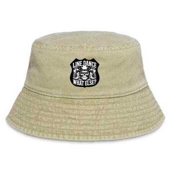 LineDance Skull Cowboy Boots - Vintage Bucket Hat - vintage beige - Front