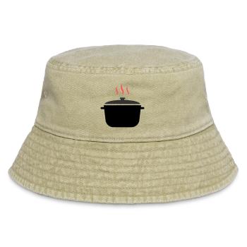 Kochtopf Dampf Kochen - Vintage Bucket Hat - Vintage Beige - Vorne