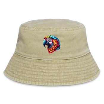 Papagei - Vintage Bucket Hat - Vintage Beige - Vorne
