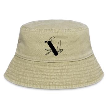 Survival knife - Vintage Bucket Hat - vintage beige - Front