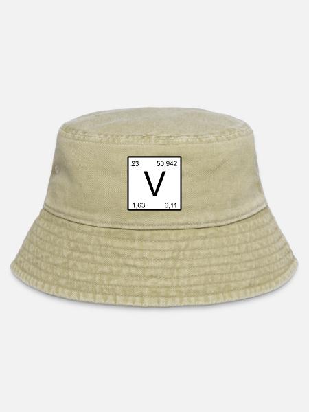 Vanadium V-Element Vanadium Design - Vintage Bucket Hat - Vintage Beige