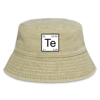 Te Element Minimal Typography - Vintage Bucket Hat - vintage beige - Front
