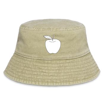 Pomme noir et blanc cadeau idée cadeau - Bob vintage - beige vintage - Devant