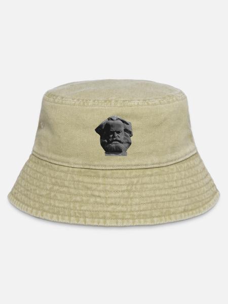 Karl Marx - Chemnitzer Nischel - Vintage Bucket Hat - Vintage Beige