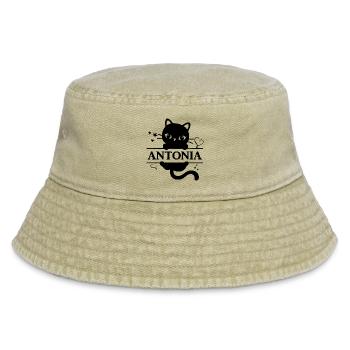 T-Shirt Antonia T-Shirt Geschenkidee - Vintage Bucket Hat - Vintage Beige - Vorne