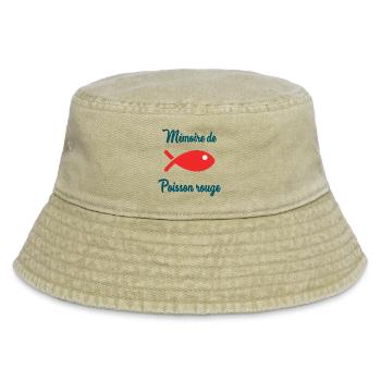 GOLDFISCH. FISCH. GEDÄCHTNIS - Vintage Bucket Hat - Vintage Beige - Vorne
