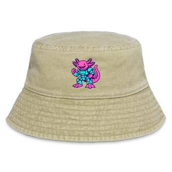 Axolotl Hero - Vintage Bucket Hat - vintage beige - Front