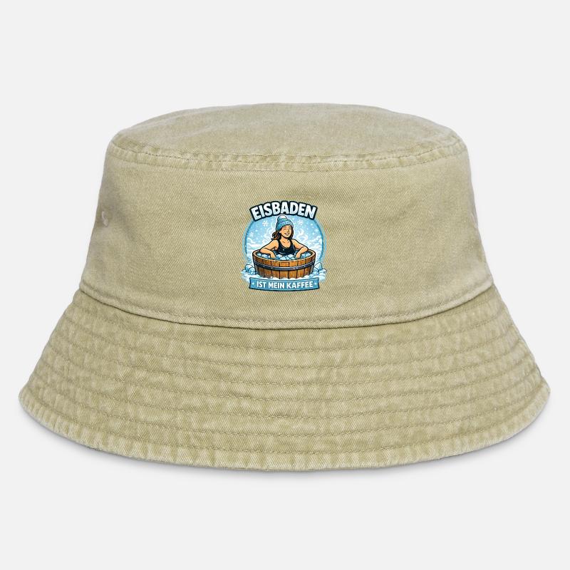 Illustration d’humour sur le café dans le bain de glace - Bob vintage - beige vintage