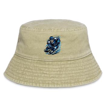Blitzender Eishockeyspieler - Vintage Bucket Hat - Vintage Beige - Vorne