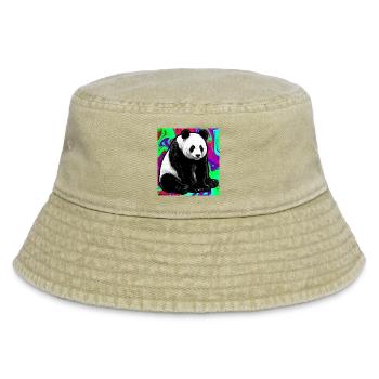 Panda - Vintage Bucket Hat - Vintage Beige - Vorne