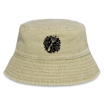 Sektflasche Party Splash Motiv - Vintage Bucket Hat - vintage beige - Front