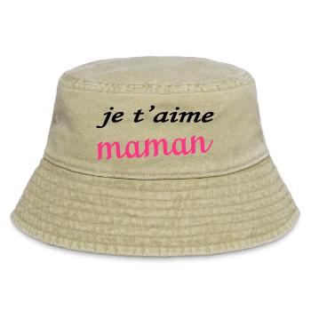 Je t'aime maman - Vintage Bucket Hat - vintage beige - Front