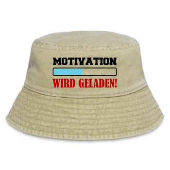 motivation_wird_geladen- - Vintage Bucket Hat - Vintage Beige - Vorne