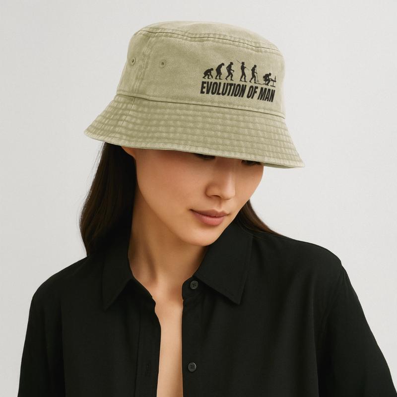 Programmer Computer Freak Evolution Vintage Bucket Hat