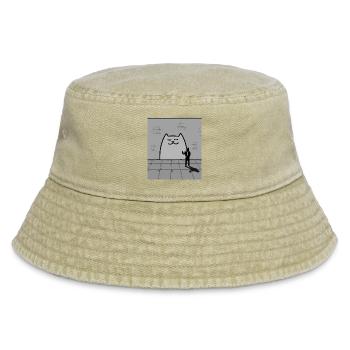Schläfrige Katze - Vintage Bucket Hat - Vintage Beige - Vorne