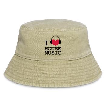 I Love House Music - Bob vintage - beige vintage - Devant