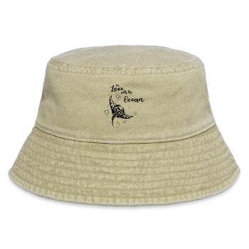 In Love with the Ocean - Vintage Bucket Hat - vintage beige - Front