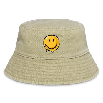 Smiley drip - Vintage Bucket Hat - vintage beige - Front