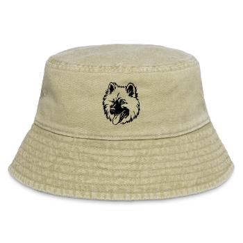 Eurasier head - Vintage Bucket Hat - vintage beige - Front