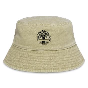 Yggdrasil the tree of life with your name - Vintage Bucket Hat - vintage beige - Front